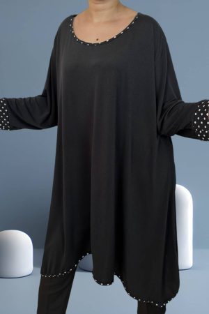 Μπλουζοφόρεμα  με πουά λεπτομέρειες<br/><small class="dmm_sku">Κωδικός προϊόντος: 4506</small>