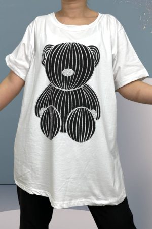 Γυναικείο T-shirt με στρας αρκουδάκι<br/><small class="dmm_sku">Κωδικός προϊόντος: 4742</small>