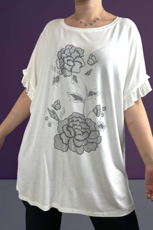 Μπλούζα με στάμπα και στρας<br/><small class="dmm_sku">Κωδικός προϊόντος: 5115</small>