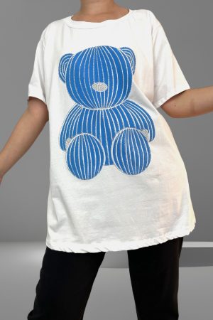 Γυναικείο T-shirt με στρας αρκουδάκι<br/><small class="dmm_sku">Κωδικός προϊόντος: 5481</small>