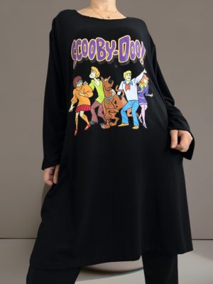 Ελαστική μπλούζα με στάμπα Scooby-Doo