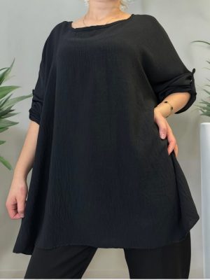 Μπλούζα over size με κοντό μανίκι