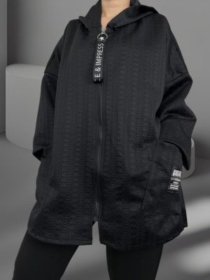 Ζακέτα με Φερμουάρ<br/><small class="dmm_sku">Κωδικός προϊόντος: 5637-μαυρο</small>