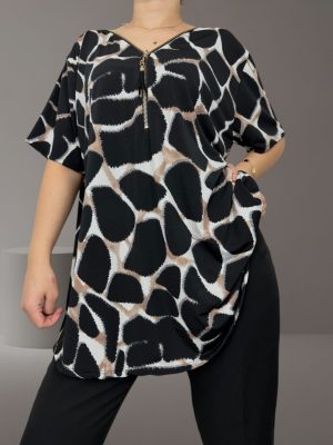 Μπλουζα ελαστική με  φερμουάρ<br/><small class="dmm_sku">Κωδικός προϊόντος: 7552-πολυχρωμο</small>