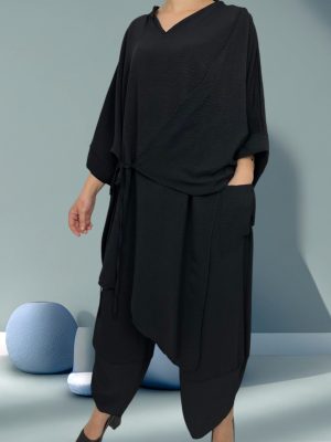 Σέτ σε στύλ ντραπέ<br/><small class="dmm_sku">Κωδικός προϊόντος: 7589-μαυρο</small>