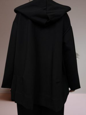 Ζακέτα μεσάτη με τσέπες<br/><small class="dmm_sku">Κωδικός προϊόντος: 7600-μαυρο</small>