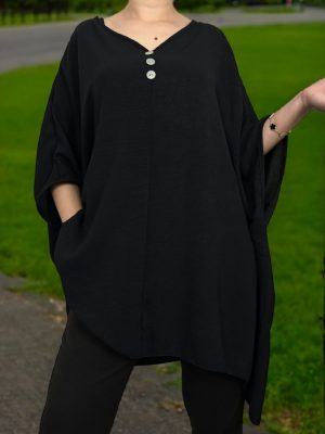 Μπλούζα oversize με κουμπάκια