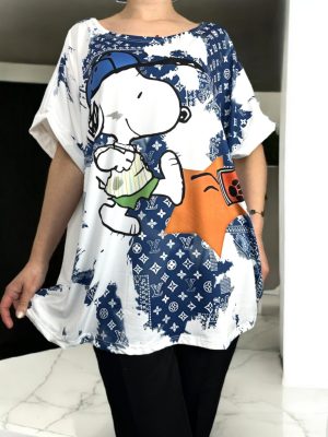 Snoopy μπλούζα με στάμπα<br/><small class="dmm_sku">Κωδικός προϊόντος: 7678-μπλε</small>