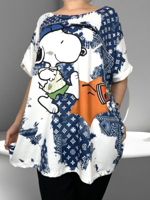 Snoopy μπλούζα με στάμπα<br/><small class="dmm_sku">Κωδικός προϊόντος: 7678-μπλε</small>