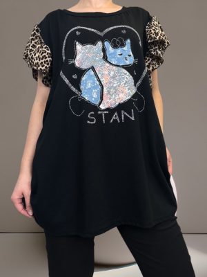 T shirt με γατούλες