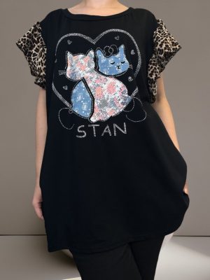 T shirt με γατούλες