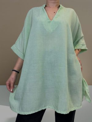 Μπλούζα με ανοιχτό V oversize