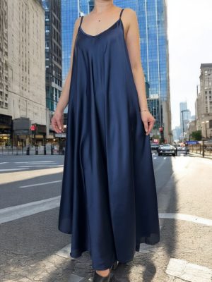 Σατέν Μάξι φόρεμα oversize