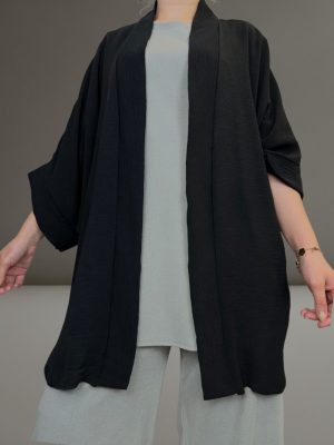 Λεπτή Ζακέτα με 3/4 μανίκι<br/><small class="dmm_sku">Κωδικός προϊόντος: 7784-μαυρο</small>