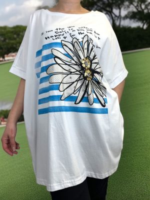 Μπλούζα με στάμπα Μαργαρίτα
