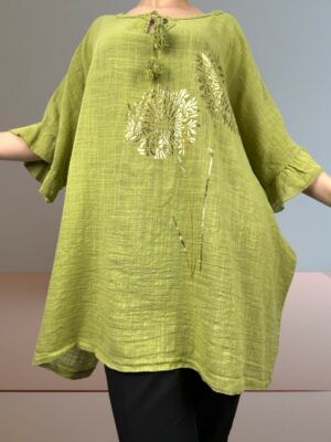 OverSize μπλούζα με τύπωμα λουλούδι