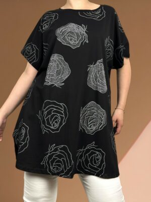 T SHIRT με στάμπα λουλούδι