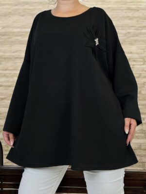 Μπλούζα με Διακριτική Λαμπερή Λεπτομέρεια