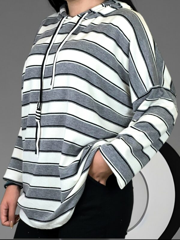 Ριγέ Knit Hoodie