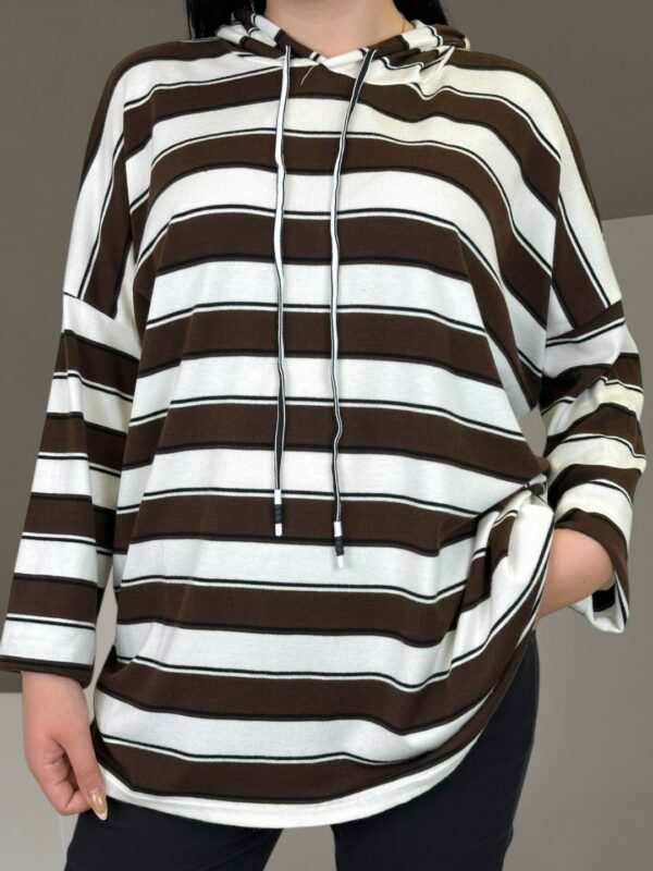 Ριγέ Knit Hoodie
