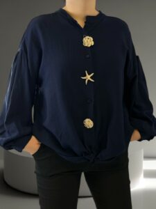 Πουκάμισο με χρυσό glamorous στοιχείο