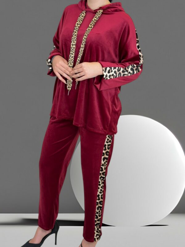 Chic Σετ με Λεοπάρ Touch και Hoodie