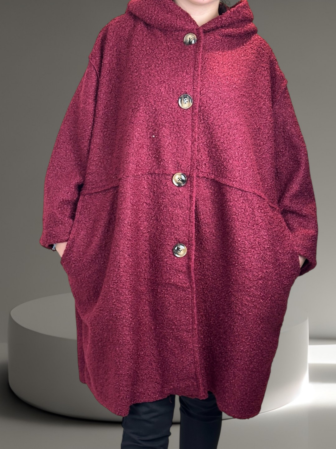 Γυναικείο παλτό μακρύ χνουδωτό με κουκούλα Γυναικείο παλτό μακρύ χνουδωτό με κουκούλα