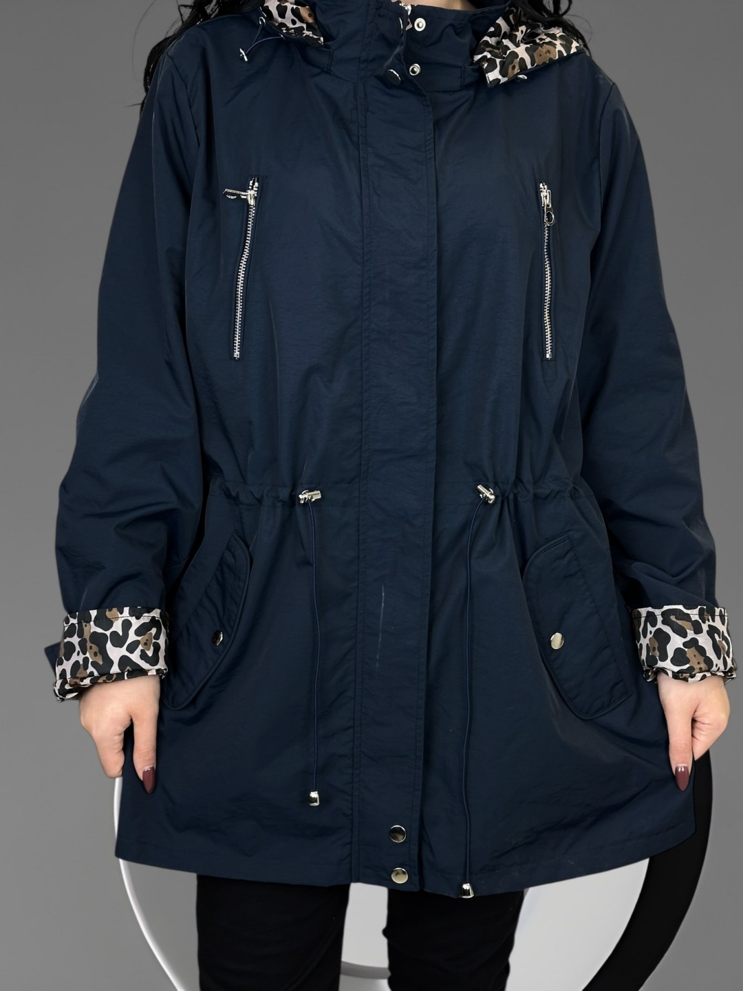 Καμπαρντίνα με φόδρα λεοπάρ για στυλ Καμπαρντίνα με φόδρα λεοπάρ για στυλ