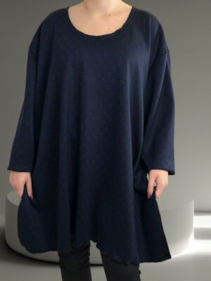 Chic μπλουζοφόρεμα με μαλακή υφή<br/><small class="dmm_sku">Κωδικός προϊόντος: 8246-μπλε</small>