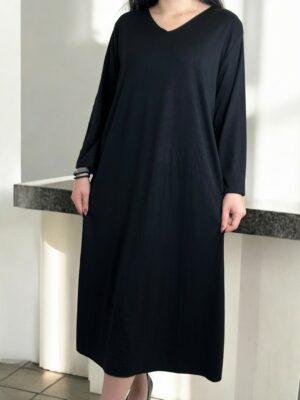 Λεπτό πλεκτό φόρεμα καθημερινό<br/><small class="dmm_sku">Κωδικός προϊόντος: 8264-μαυρο</small>
