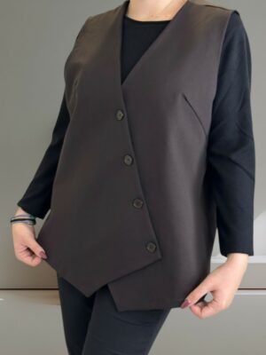 Minimal γιλέκο σε ποντοστόφα με μοντέρνα γραμμή