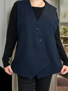 Minimal γιλέκο σε ποντοστόφα με μοντέρνα γραμμή