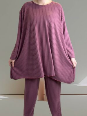 Σετ ριμπ με απαλή  cozy υφή<br/><small class="dmm_sku">Κωδικός προϊόντος: 8282-ροζ</small>