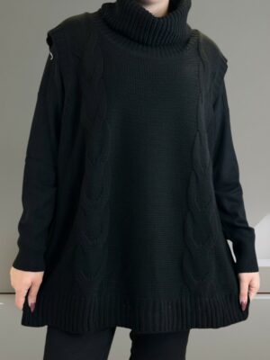 Απαλό πλεκτό ζιβάγκο χωρίς μανίκια