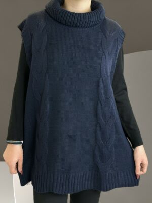 Απαλό πλεκτό ζιβάγκο χωρίς μανίκια