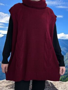 Απαλό πλεκτό ζιβάγκο χωρίς μανίκια