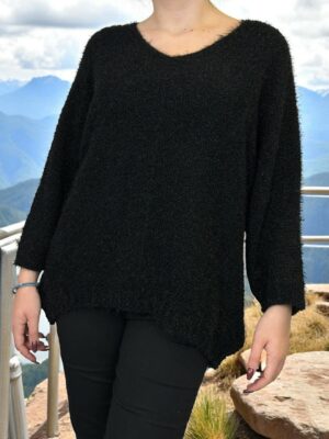 Classic πλεκτό πουλόβερ με V λαιμό για elegant εμφανίσεις