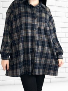 Πουκάμισο pied de poule με γιακά και κουμπιά