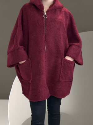 PLUS SIZE Ζακέτα Προβατάκι με Στιλ και Ζεστασιά