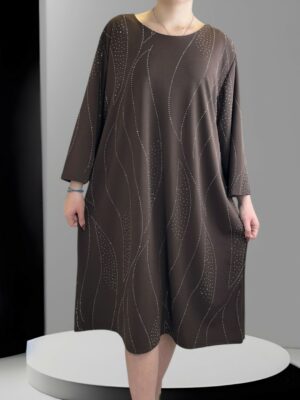 Glam Ελαστικό Φόρεμα με Στρας