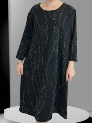 Glam Ελαστικό Φόρεμα με Στρας<br/><small class="dmm_sku">Κωδικός προϊόντος: 8325-μαυρο</small>