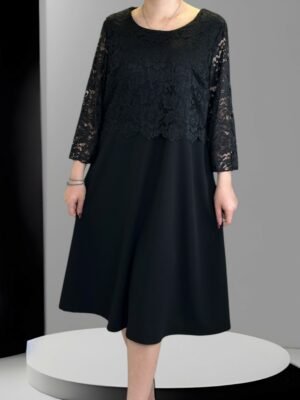 Φόρεμα με  Δαντέλα στα Μανίκια<br/><small class="dmm_sku">Κωδικός προϊόντος: 8327-μαυρο</small>