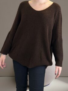 Μπλούζα Πλεκτή με V Ιδανική για Layering