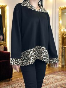 Πουκαμισόμπλουζα με λεοπάρ στοιχεία