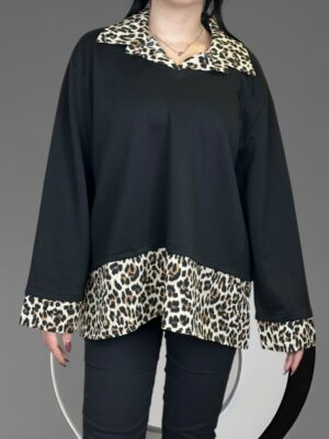 Πουκαμισόμπλουζα με λεοπάρ στοιχεία