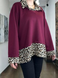 Πουκαμισόμπλουζα με λεοπάρ στοιχεία