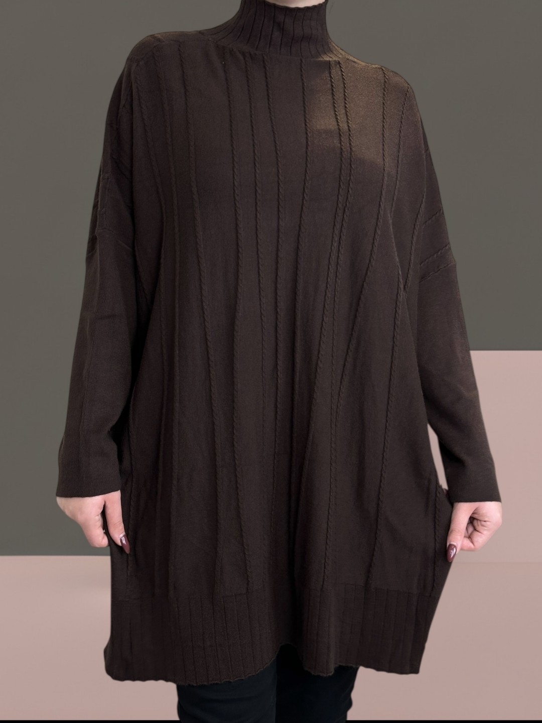 Μπλούζα με απαλή υφή και χαλαρό ζιβάγκο” Μπλούζα με απαλή υφή και χαλαρό ζιβάγκο”