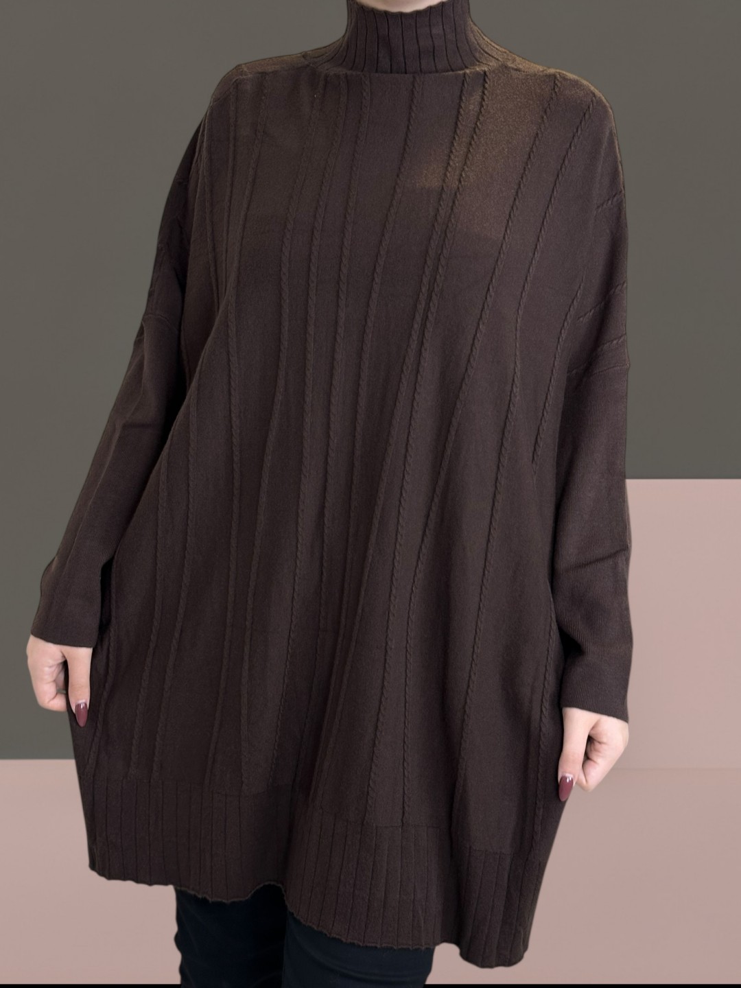 Μπλούζα με απαλή υφή και χαλαρό ζιβάγκο” Μπλούζα με απαλή υφή και χαλαρό ζιβάγκο”