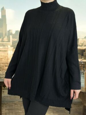 Μπλούζα με απαλή υφή και χαλαρό ζιβάγκο”