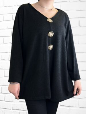 Κομψή μπλούζα με μοτίβο ήλιου